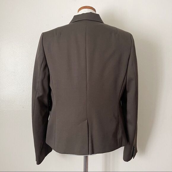 J. Crew | Vintage Wool Gabardine Blazer brown jacket NWT size 12 dead stock - Picture 5 of 7